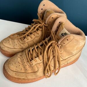 NIKE Air Force 1 Tan High Tops Size 6.5 Youth
